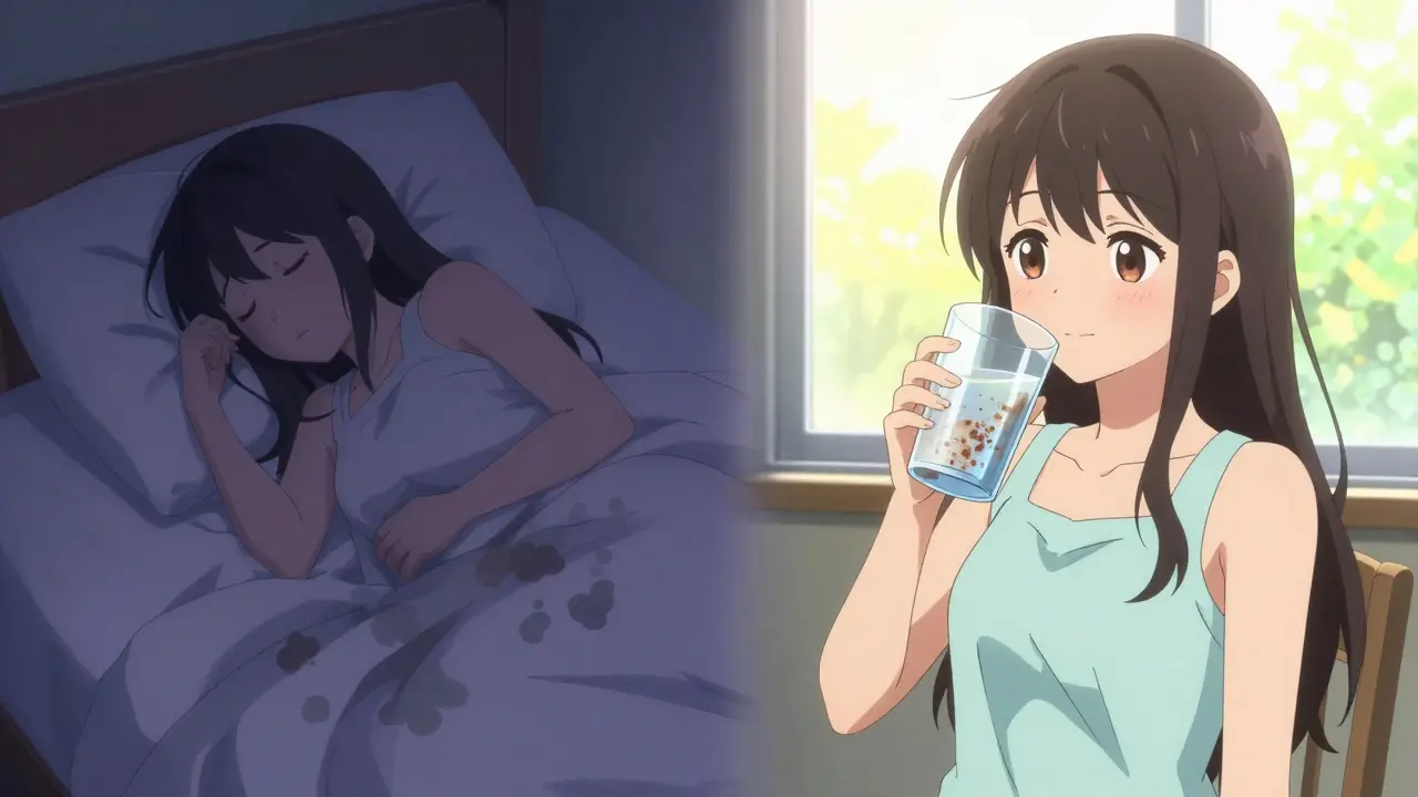 Comparaison anime du confort digestif entre prise matinale et nocturne